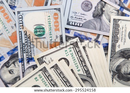 background made of hundred dollar banknotes