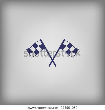 two crossed checkered flags icon 