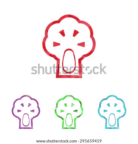 vector illustration of modern silhouette icon broccoli