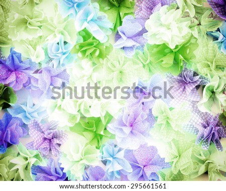 Colorful  paper flowers background.
