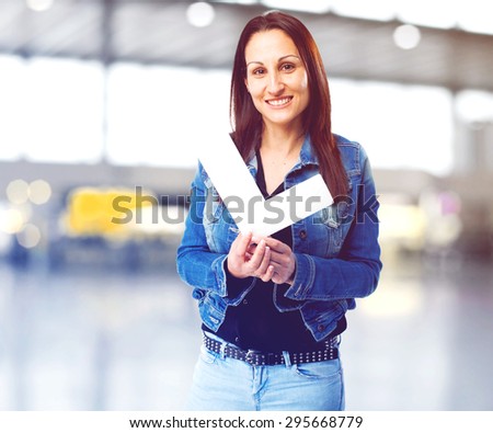 woman holding the L letter