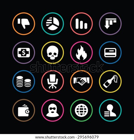 crisis icons universal set for web and mobile