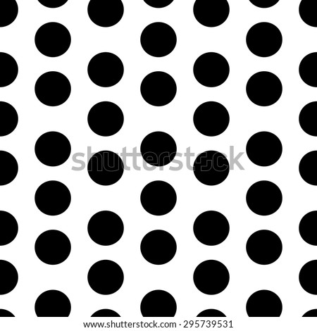   Seamless Circle Pattern. Abstract Black and White Background. Vector Regular Texture