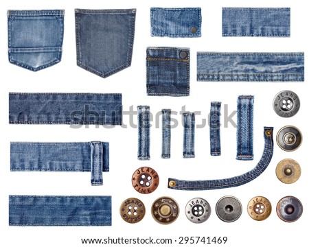 jeans and buttons Royalty-Free Stock Photo #295741469