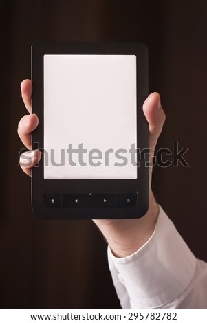 E-book reader in a hand