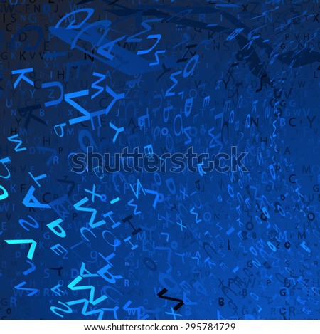 Blue font abstract background