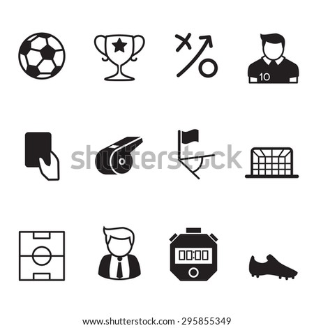 Vector football & soccer icons set