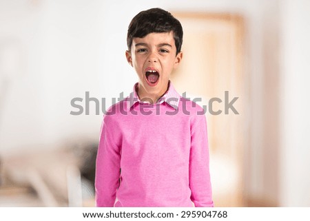 Child shouting inside house