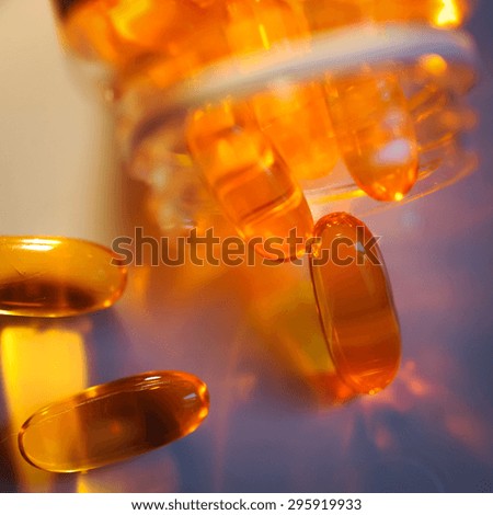 fish oil or vitamin tablets closeup