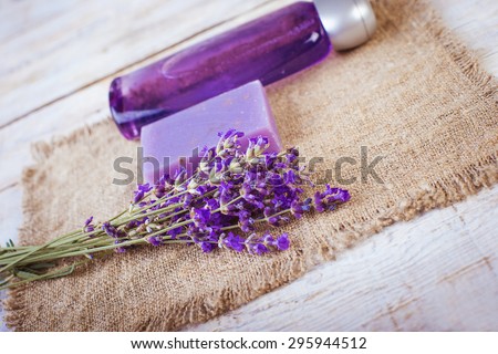 soap and shampoo lavender, means for body care
