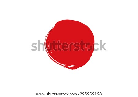 japanese flag vector graphic design Royalty-Free Stock Photo #295959158