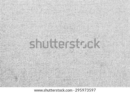 White cotton fabric woven canvas texture with gray pattern background. Soft focus linen sack craft art design.