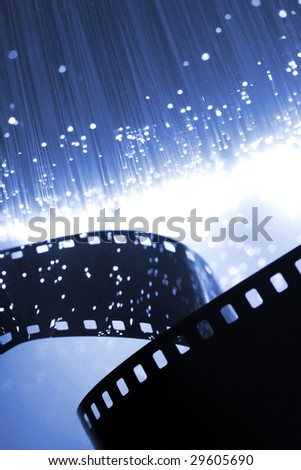 Fiber optical background with lots of light spots