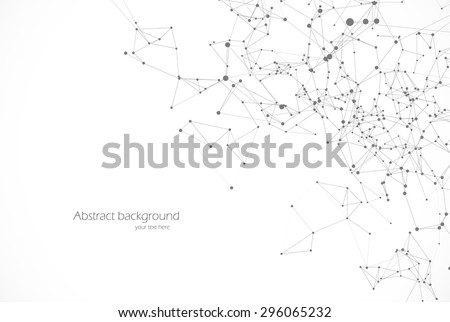 Polygonal background, technology design, dot clusters Royalty-Free Stock Photo #296065232