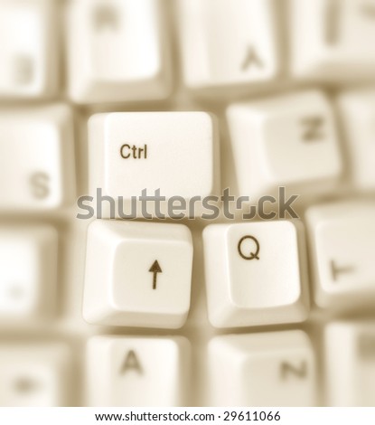 Close up of computer keys