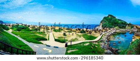 Natural landscape in Yehliu Geopark, taipei, Taiwan Royalty-Free Stock Photo #296185340