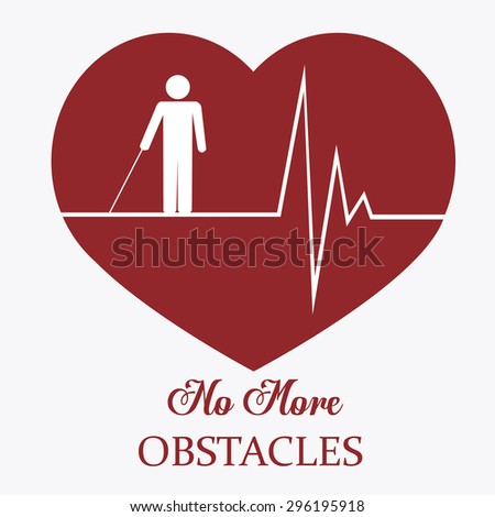 No more obstacles illustration over white color background