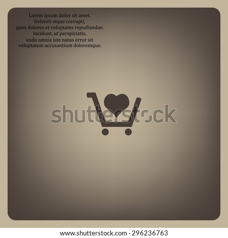 put in shopping cart. icon. vector design