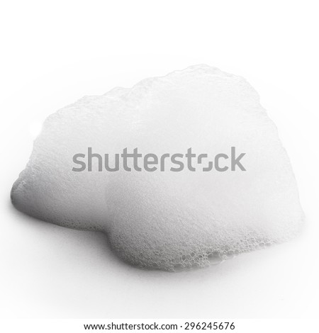 foam Isolated on white background Royalty-Free Stock Photo #296245676