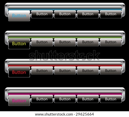 website vector buttons