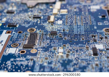 the motherboard Royalty-Free Stock Photo #296300180