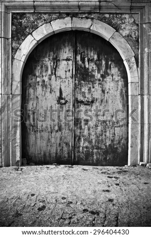 Old Door , Black and White Photography.