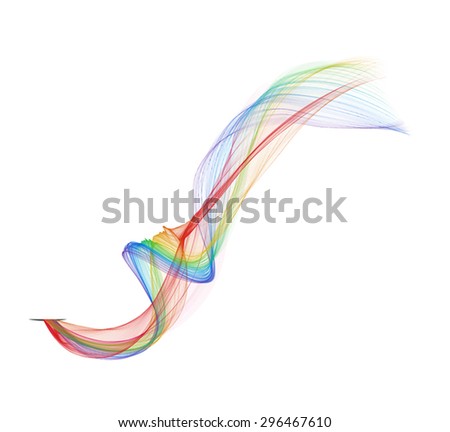 Abstract colored wave lines VECTOR.