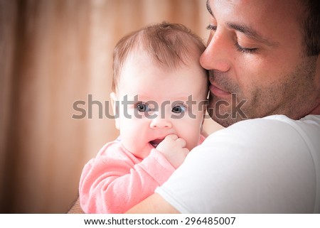father with the baby Royalty-Free Stock Photo #296485007