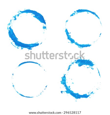 Set watercolor vector blobs, isolated on white background. Hand drawn watercolor blobs. Abstract watercolor illustration.