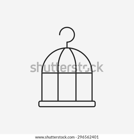 bird cage line icon