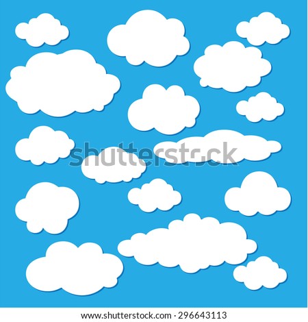 The vector illustration "Vector of clouds collection" for design