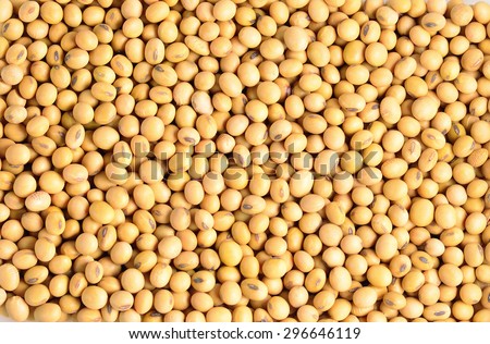 Macro shot of soybeans fills the frame Royalty-Free Stock Photo #296646119