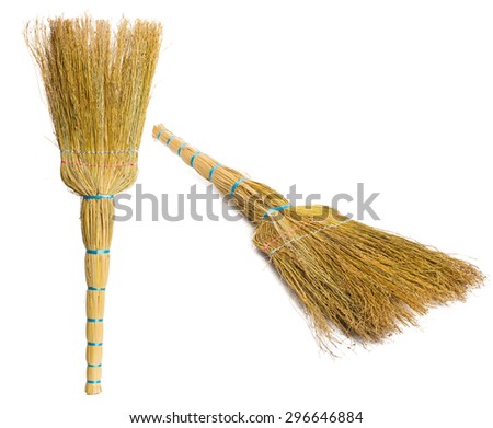 Broom isolated on white background