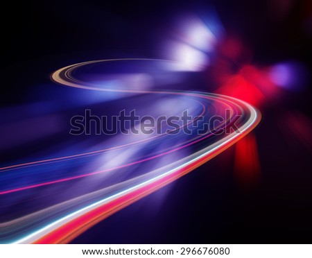 Speed motion at night 