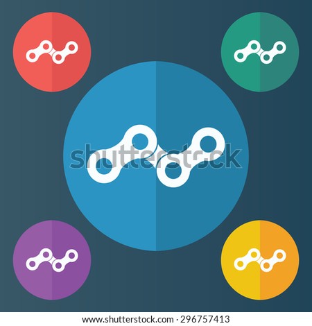 vector illustration of modern icon bike chains