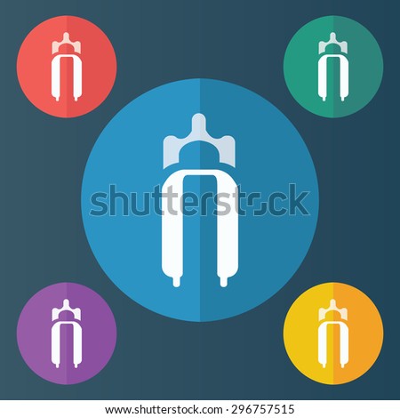 vector illustration of modern icon bike forks