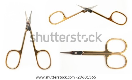Cuticle scissors in three different kinds