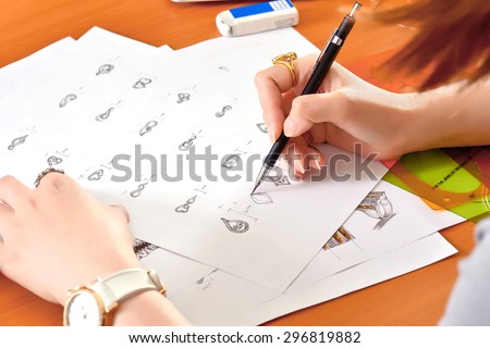 Drawing Jewelry Design Royalty-Free Stock Photo #296819882