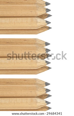 Pencils isolated over white. Selective focus