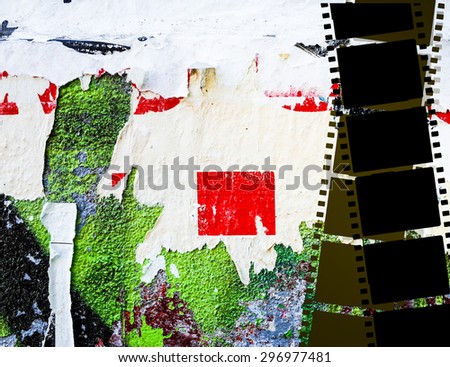Great film strip for textures and backgrounds with space 
