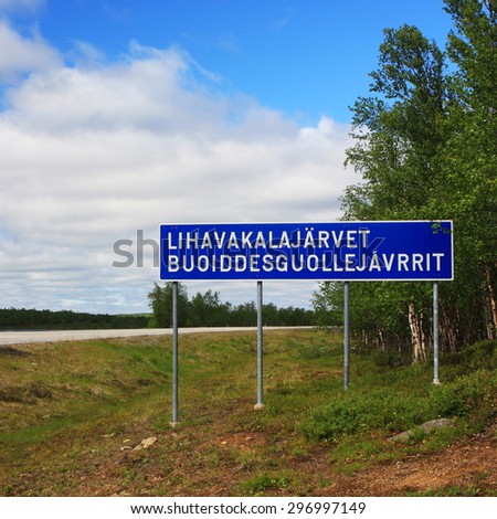 Lapland long traffic sign