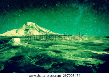 Surface of an Alien World - Elements of this Image Furnished by NASA