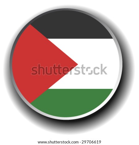 palestine flag icon - vector button