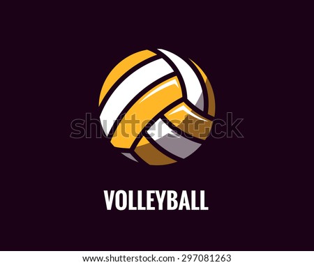 colorful volleyball ball icon. Vector illustration.