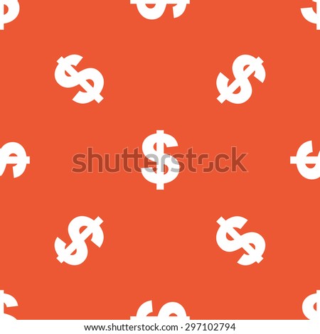 Image of dollar symbol, repeated on orange background
