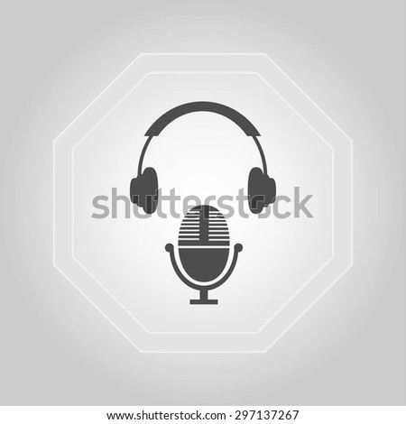  earphone and microphone icon