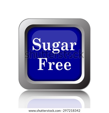Sugar free icon. Internet button on white background. 