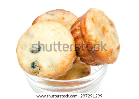 Muffin on white background