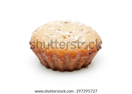Peanut muffins with poppy isolated on a white background
