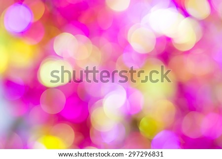 Blurred Photo bokeh Christmas lights for background